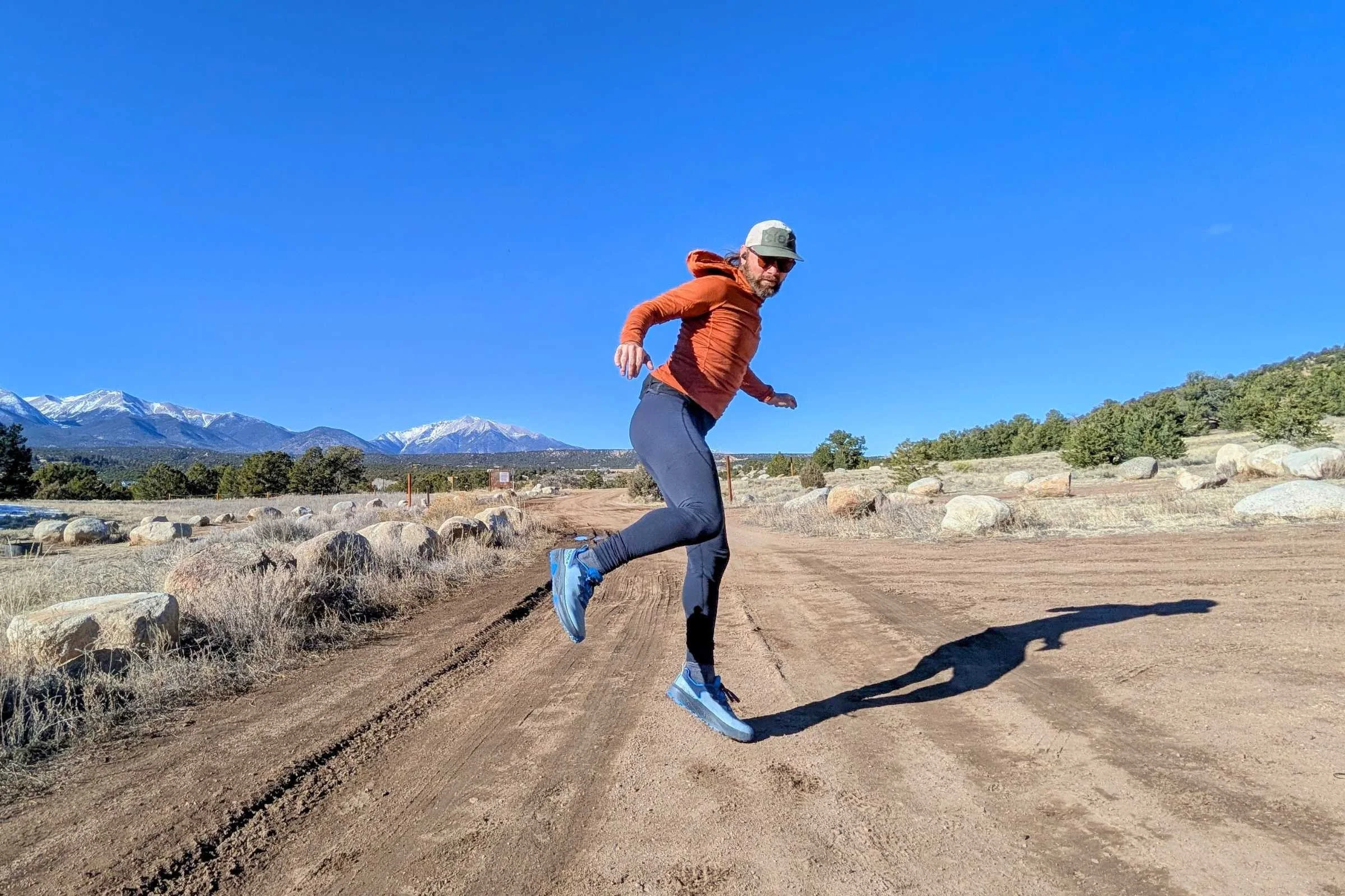 Altra Timp 6 shoes being used on a flat gravel road surface.