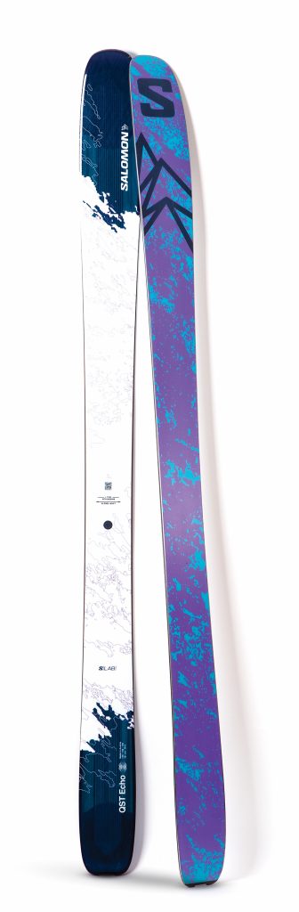 Salomon S/Lab QST Echo touring skis highlighting the lightweight construction.