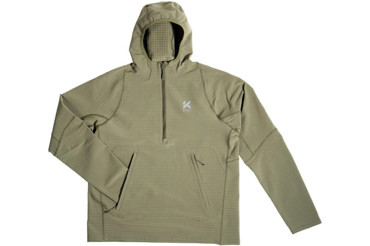 Product shot of the Kifaru Roam Crosslayer Grid Fleece in brown.
