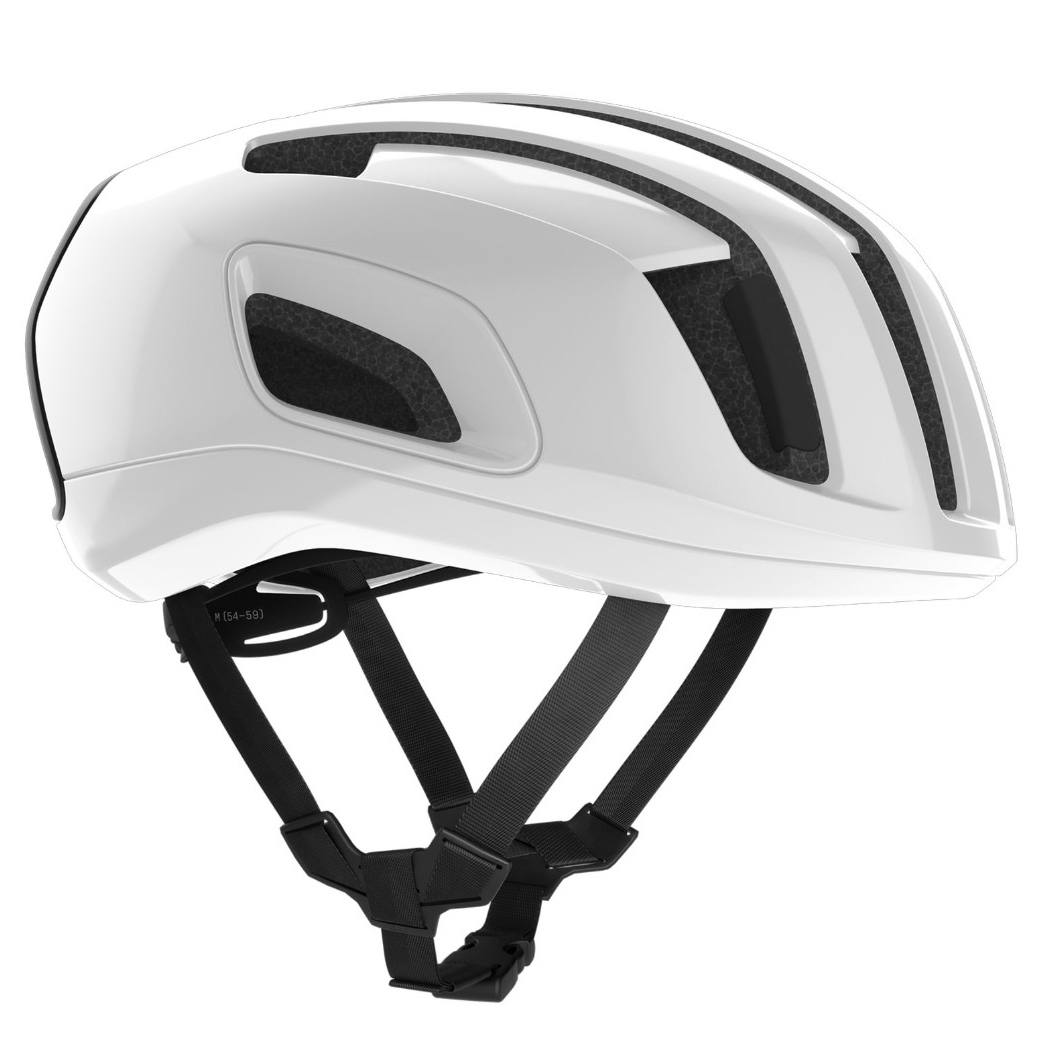 POC helmet in a sleek black and white colorway