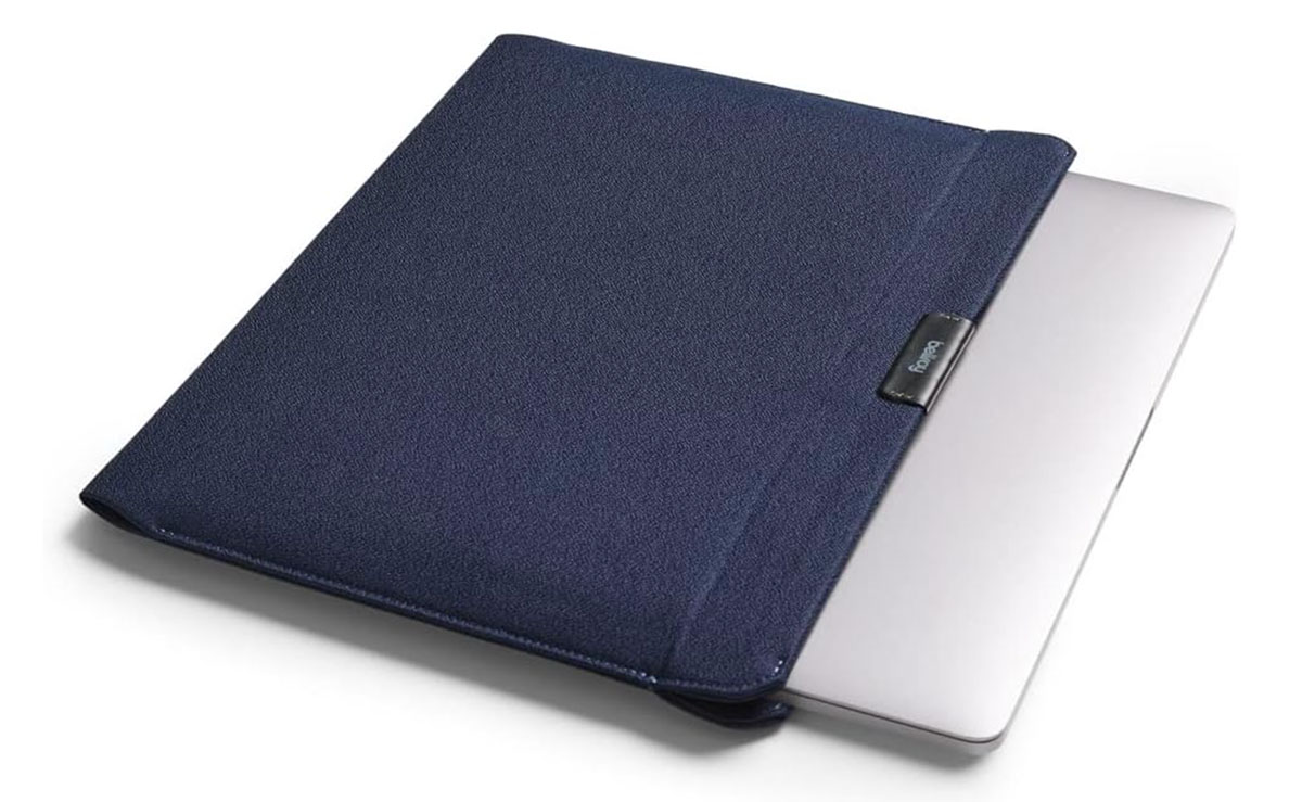 A minimalist Bellroy laptop sleeve showing slim protection for tech.