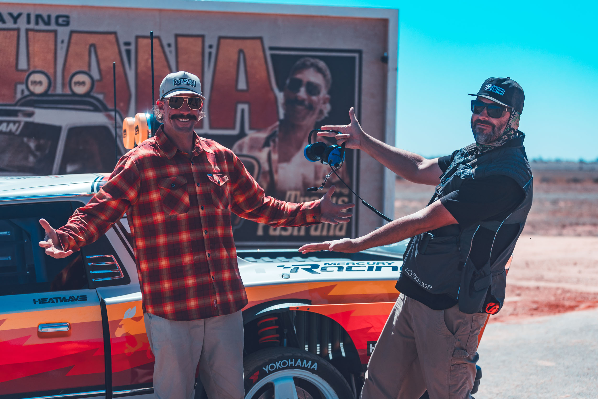 A high-speed action sequence featuring the Subaru Brataroo in a drift.