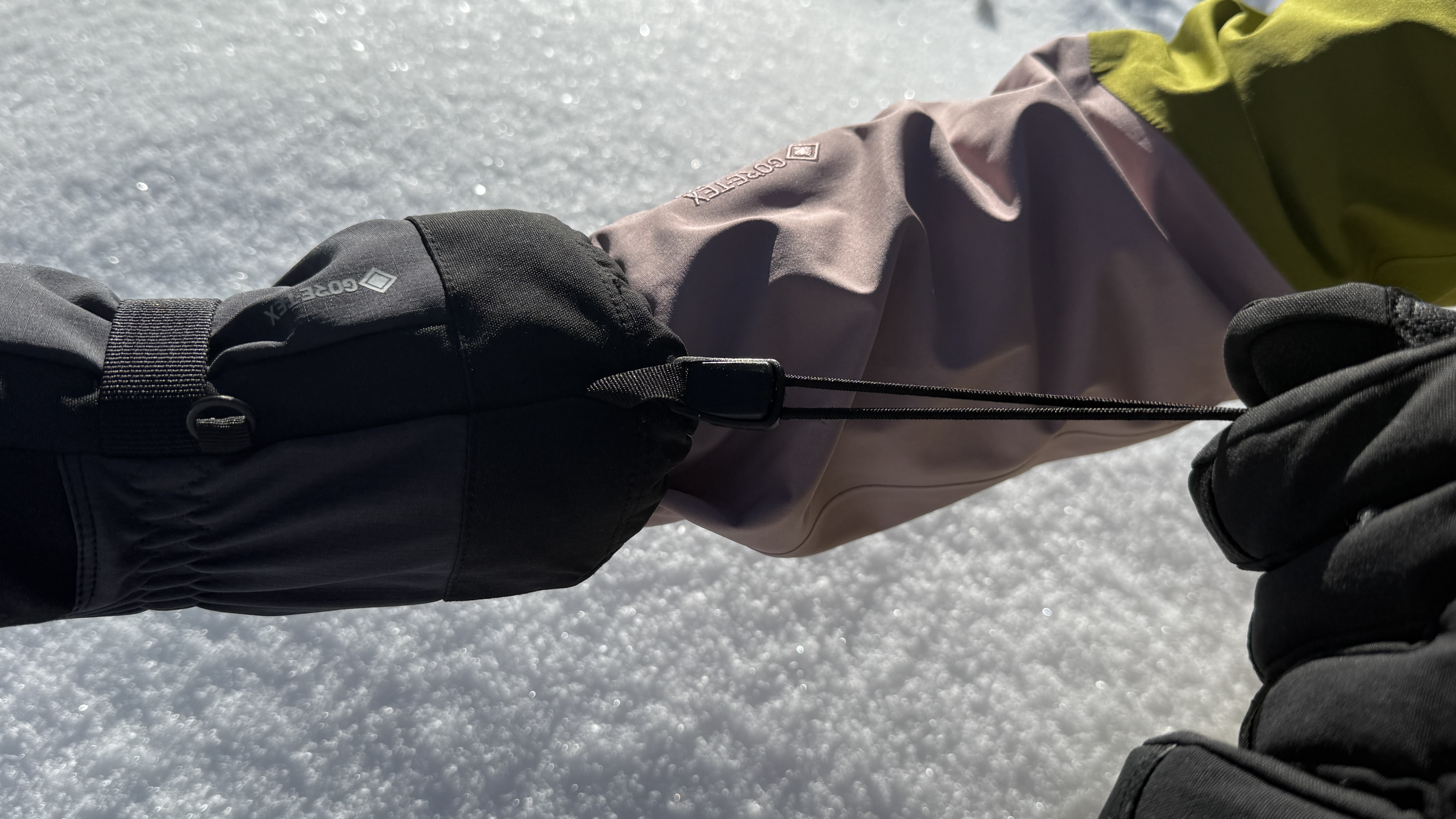 REI Switchback GTX glove showing the removable liner functionality