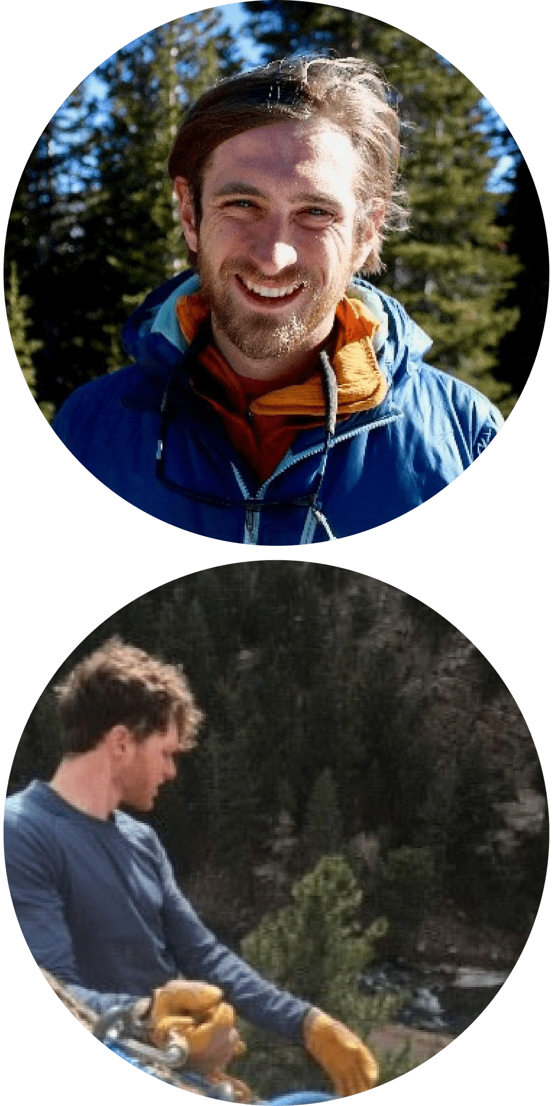 Pat Brehm and Bix Firer, professional outdoor educators.