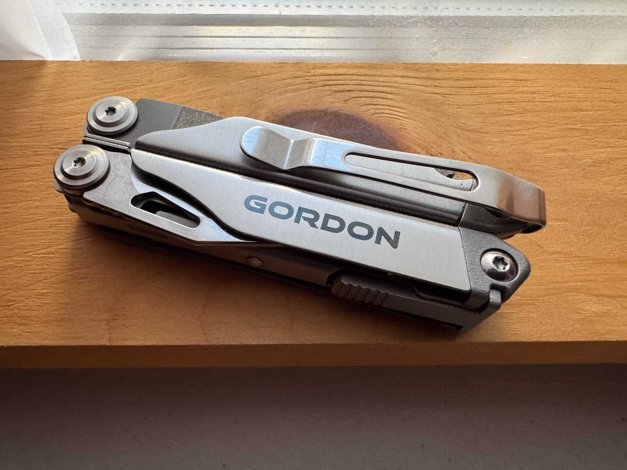 Gordon multi-tool in its closed, folded position.